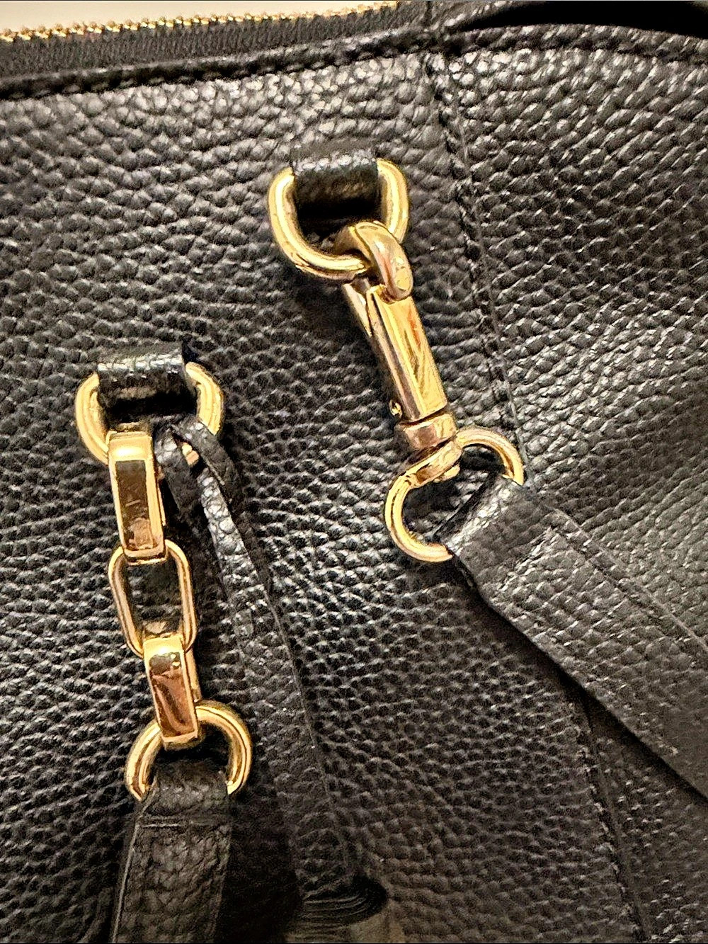 Ralph Lauren RL Logo Tote Black Tote with Tassel Like New - Picture 6 of 10
